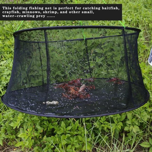 Drasry Fishing Net Trap for Bait Minnow Shrimp Crayfish Foldable Fish Crawdad Lobsters Cast Net Collapsible - Image 5