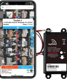 Optimus Wired GPS Tracker for Vehicles - Easy Installation on Car's Battery - Low Cost Subscription Plan Options
